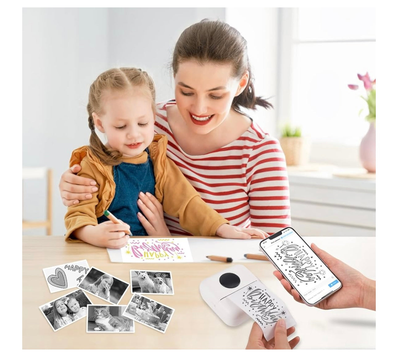 Mini impressora para telemóvel